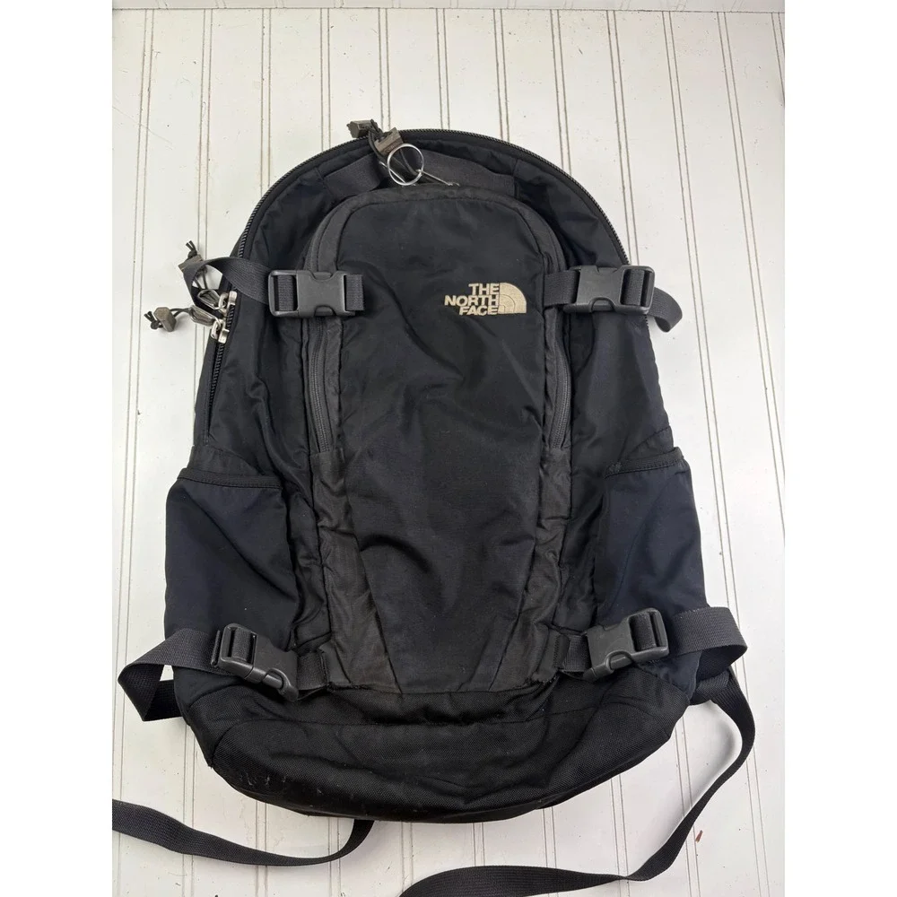 The North Face Black Hot Shot Laptop Travel Hiking Back Pack Bag Unisex